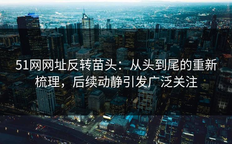 51网网址反转苗头：从头到尾的重新梳理，后续动静引发广泛关注