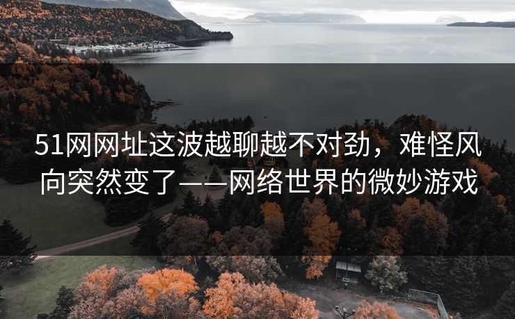 51网网址这波越聊越不对劲，难怪风向突然变了——网络世界的微妙游戏