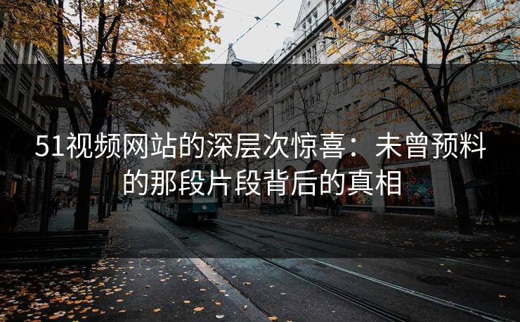 51视频网站的深层次惊喜：未曾预料的那段片段背后的真相
